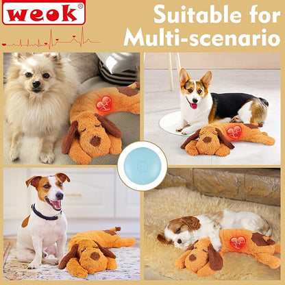 Heartbeat Puppy Toy, Comfort Cuddler Pillow, Dog Anxiety Relief Calming Aid,Heartbeat Stuffed Toy for Dogs,Puppy Heartbeat Toy Sleep Aid,Dog Heartbeat Toy for Pet