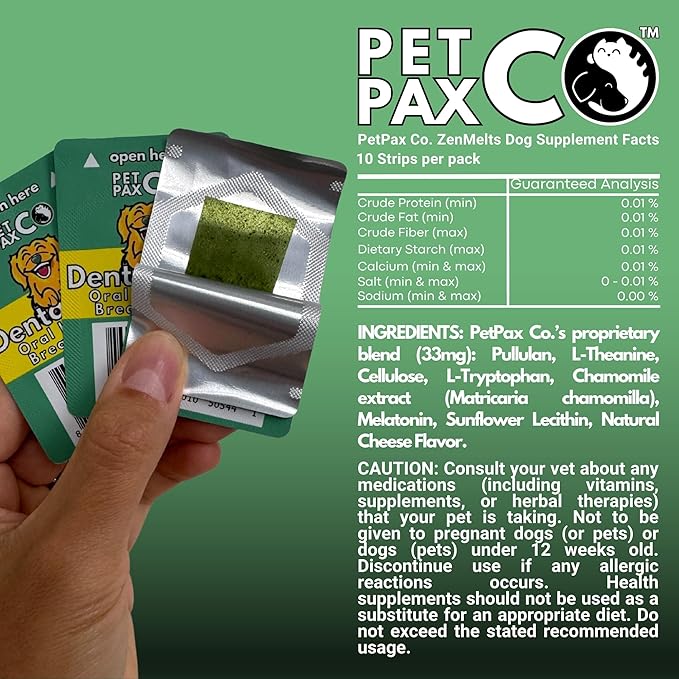 Dog Breath Freshener 5 in 1 – 30 Oral Strips – Natural Sage, Spirulina, Apple Cider Vinegar – Dogs Dental Care Products, Fresh Breath & Oral Hygiene Support – No Chew Dog Breath Mints