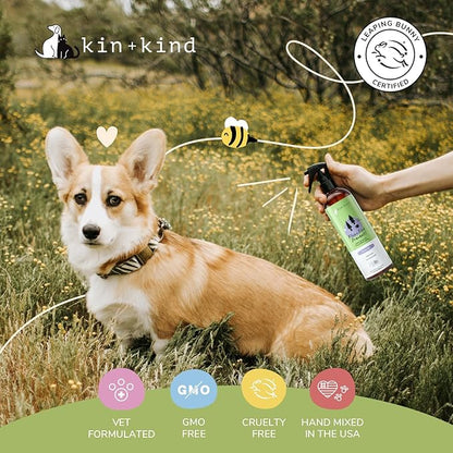 kin+kind | Plant-Based Flea and Tick Spray for Dogs (12 fl oz) | Lavender