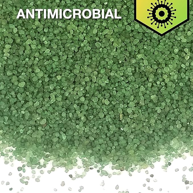 (40 Pounds) PET Safe - Wonderfill Artificial Turf Infill Natural Green Infill Sand (Absorbs Moisture, Helps Mildew & Odor Gives A Realistic Feel to Synthetic Grass) (Wonderfill Green)