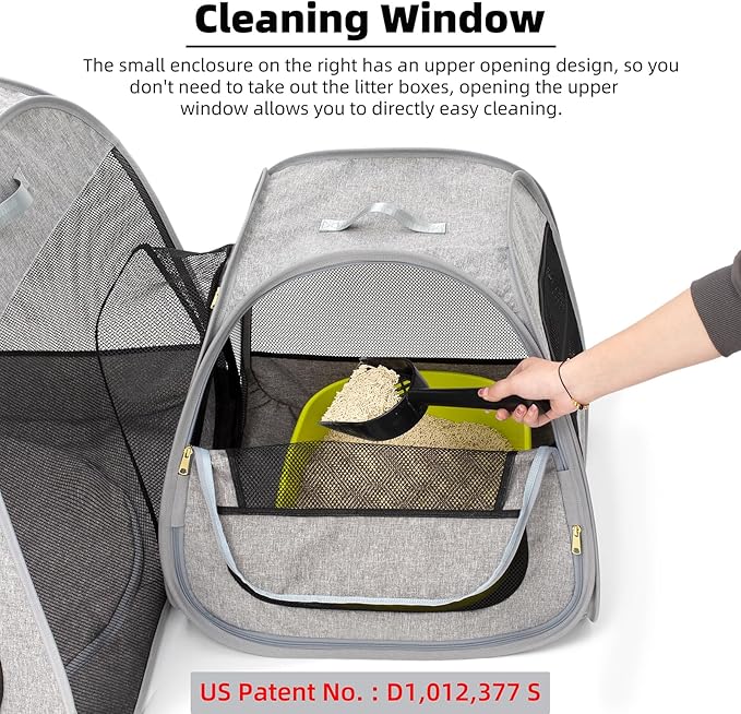 Tenrai Portable Cat Playpen, Trapezoidal Design for Better Standing, Foldable Pet Tent for Indoor and Outdoor Use of Kitten and Puppy, Dog Play Enclosure, Cat Houses & Condos