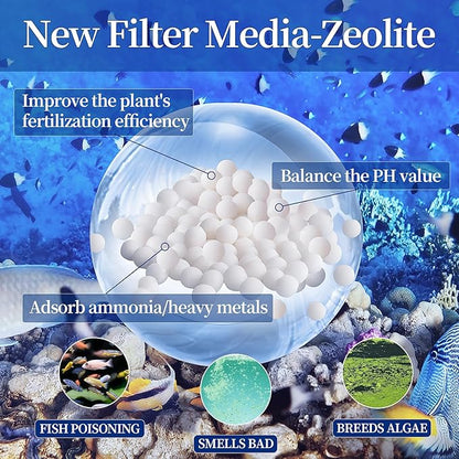 10 Pack EX Filter Cartridges Aquariums, Compatible with Whisper EX30/EX45/EX70 Filters,Large Carbon Filter Cartridges