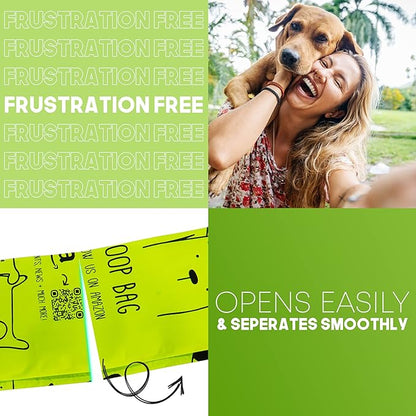 100% Certified Home Compostable Dog Poop Bags - 10% to Charity - ASTM D6400 & EN 13432 Compliant - 120 x Plant Based Compostable Poop Bags (8 Rolls)