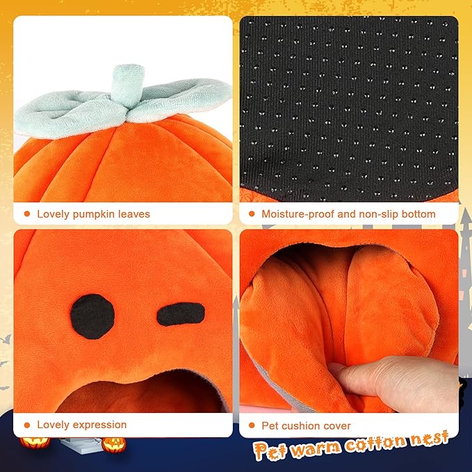 YUEPET Guinea Pig Bed Cave Winter Warm Cozy House Hideout for Dwarf Rabbit Bunny Ferret Hamster Chinchilla Hedgehog Fleece Washable Cage Nest Accessories 8.2"×8.2"