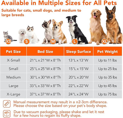 Deconovo Calming Donut Dog Bed, Washable Plush Round Pet Bed for Small Dogs & Cats with Raised Rim, Non-Slip Base and Soft Faux Fur—Lightweight, Easy-Care Design Dark Grey 37" L x 37" W x 8" Th