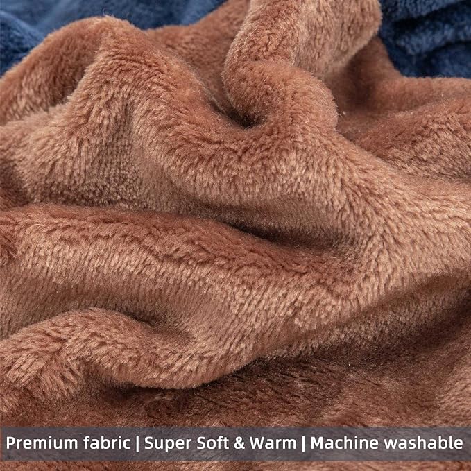 FabriCastle Dog Hoodie Sweater for Small Dogs Boy and Girl, Dog Clothes S XS XXS Puppy Sweatshirt, Pet Outfit, Cat Clothing Super Soft Warm Snap On Closure (Camel-Navy, X-Small)