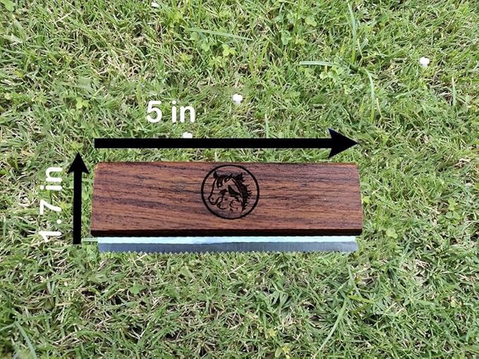 Original Deshedding Grooming Tools for Horse, Cats & Dogs Easy Ergonomic Wooden Handle Professional Brush Grooming Tool, Remove painlessly 95 Percent of Lose Hair Fur & Dirt (5 inch)