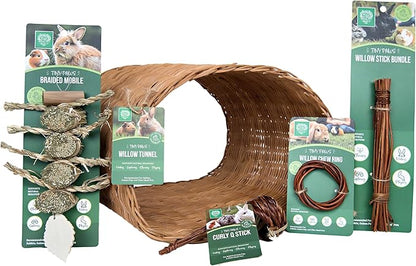 Small Pet Select - Tiny Paws Willow Play Pack, Natural Toys and Chews for Rabbits, Guinea Pigs, and Other Small Animals