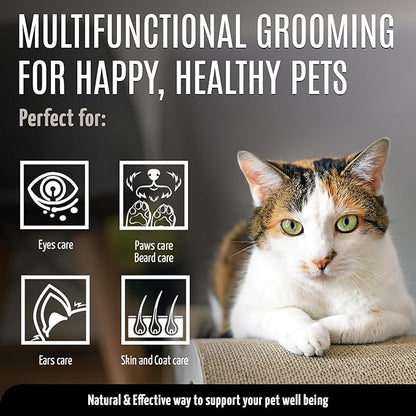 Clear Eyes Solution Set 6in1 Multi-Functional Pure Mist and Stainless Look Clay Mask - Tear Stain Remover, Eye Cleaner - Eye Care Ear Care Grooming Treatment for All Dogs and Cats Eyes