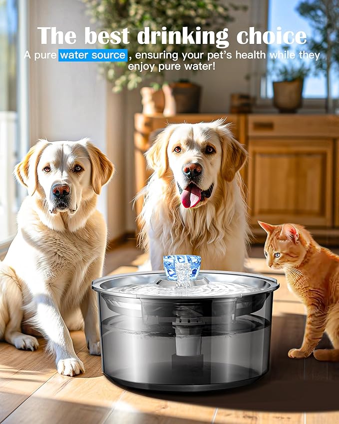 (4 Pack) Replacement Filters for lesotc Dog Water Fountain, High-Efficiency & Safer & Cleaner Replacement Water Filters for lesotc Large Dog Water Fountain/Dog Water Bowl Dispenser