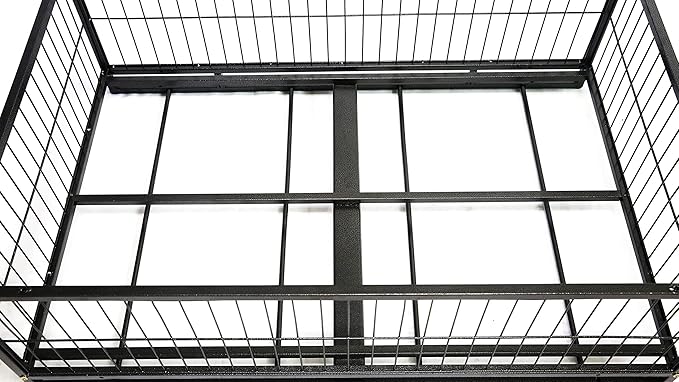 Homey Pet Whelping Box for Dogs and Puppies, 43 inch Stackable Heavy Duty Metal Wire Dog Crate Cage Kennel with Wheels for Large Medium Small Sized Dogs