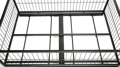 Homey Pet Whelping Box for Dogs and Puppies, 43 inch Stackable Heavy Duty Metal Wire Dog Crate Cage Kennel with Wheels for Large Medium Small Sized Dogs