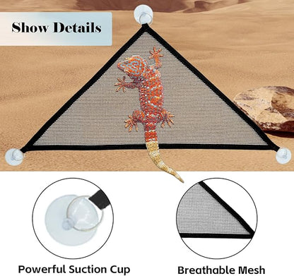 kathson Reptile Bridge for Terrarium,Bearded Dragon Wooden Bridges Gecko Hammock with Hanging Plants Lizard Lounger Bamboo Ladder Reptiles Tank Accessories Climbing for Chameleons Geckos Snakes (3Pcs)