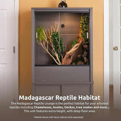 New Age Pet® Madagascar Vertical Reptile Lounge Habitat, (30" L x 24" W x 36" H) Arboreal Chameleon Cage Made with ECOFLEX®, Non-Toxic & Eco-Friendly Materials, Quick & Easy Assembly