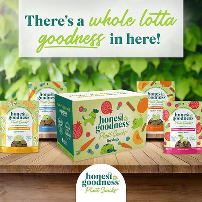 Honest to Goodness Plant Snacks Dog Treats, Dog Favorites Pack, 4 Flavors of 8oz Bags, Enriched with Omega 3s & Postbiotics