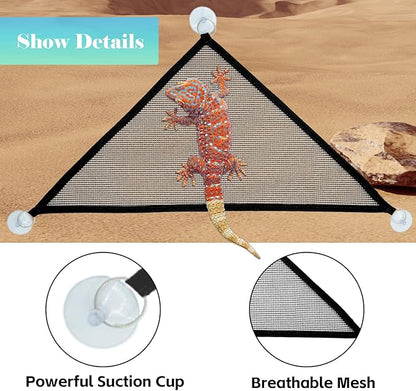 kathson Reptile Bridge for Terrarium,Bearded Dragon Wooden Bridges Gecko Hammock with Hanging Plants Lizard Lounger Bamboo Ladder Reptiles Tank Accessories Climbing for Chameleons Geckos Snakes (3Pcs)