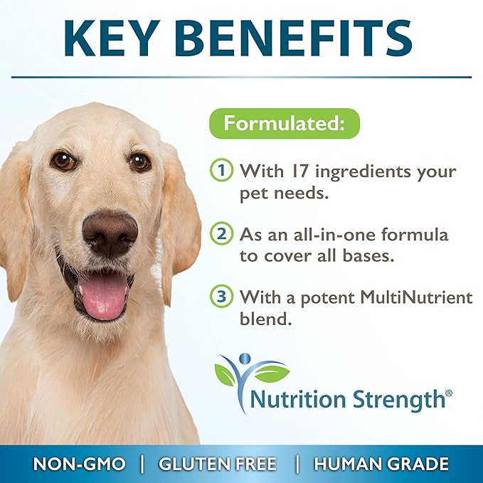 Sea Moss for Dogs 750mg Black Seed Oil 500mg Ashwagandha 250mg Turmeric 250mg Bladderwrack 250mg Dandelion 250mg & Vitamin C Vitamin D3 with Elderberry Manuka Yellow Dock 90 Tablets