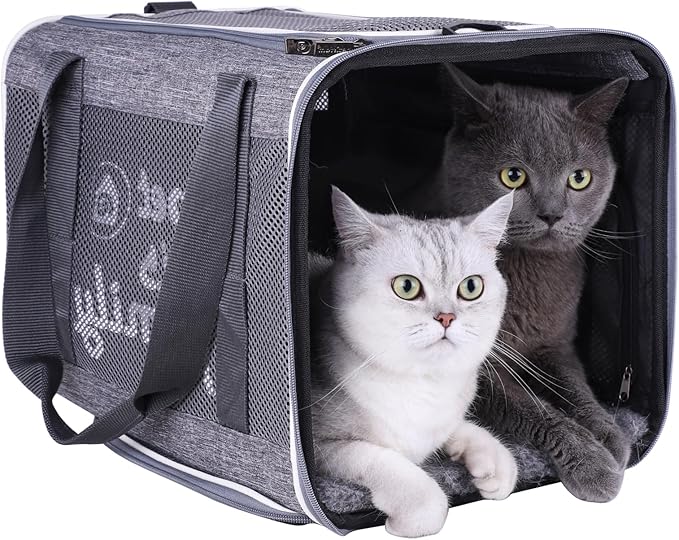 petisfam Large Cat Carrier with Privacy Flaps for Nervous and Sensitive Cats