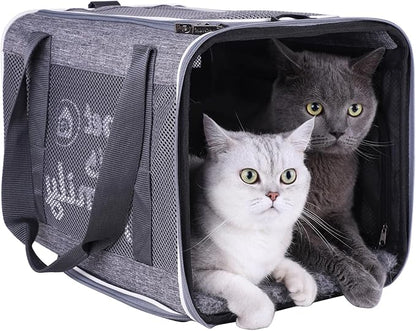 petisfam Large Cat Carrier with Privacy Flaps for Nervous and Sensitive Cats