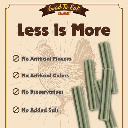 Gootoe Soft Chicken Dental Chews with Chlorophyll 1.5 lb, All Natural, Grain-Free, High-Protein, Healthy & Easily Digestible, Soft Texture, Resealable