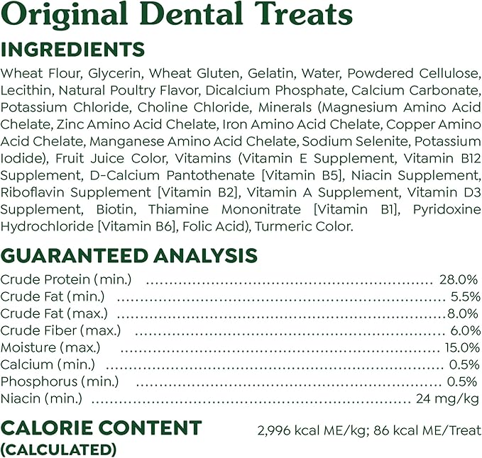 Greenies Original Regular Dental Dog Treats, 12 oz. Pack (12 Treats)