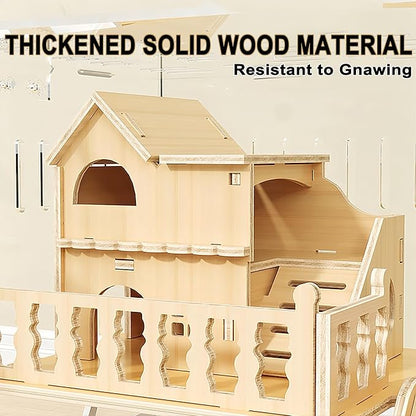 8 in 1 Acrylic Hamster Cage with All Accessories,2-Layer Hamster House with Full Transparent Viewing,Top Open Mouse Cage for Pet Mice,Hamster Habitat for Dwarf Hamster,Gerbils;18.5"x11.8"x14.6"