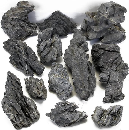 KINGRUI Natural Seiryu Rock Stone 11LB Dragon Stone for Aquarium Landscaping Models Fish Tank Decoration Reptile and Amphibian enclosures 3-6inch