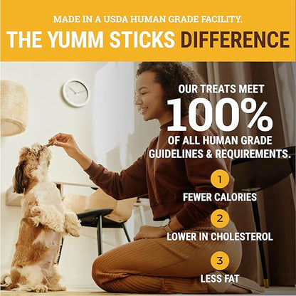 etta says! Yumm Sticks - Real Meat Chicken Dog Jerky Treats - Human Grade - Made in The USA (12 Count Pack of 1)