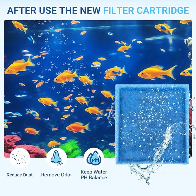 Rite-Size C Filter Cartridges for Penguin Power Filters 275/375 & Original Penguin Power Filters 200/350, 6 Pack