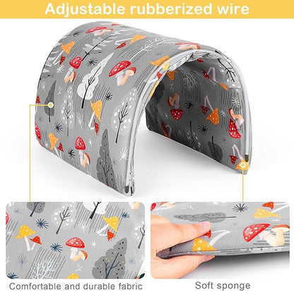 Bienbee Guinea Pig Tunnel and Hideout, Washable Rabbit Tunnel and Bunny House, Small Animal Gray Mushroom