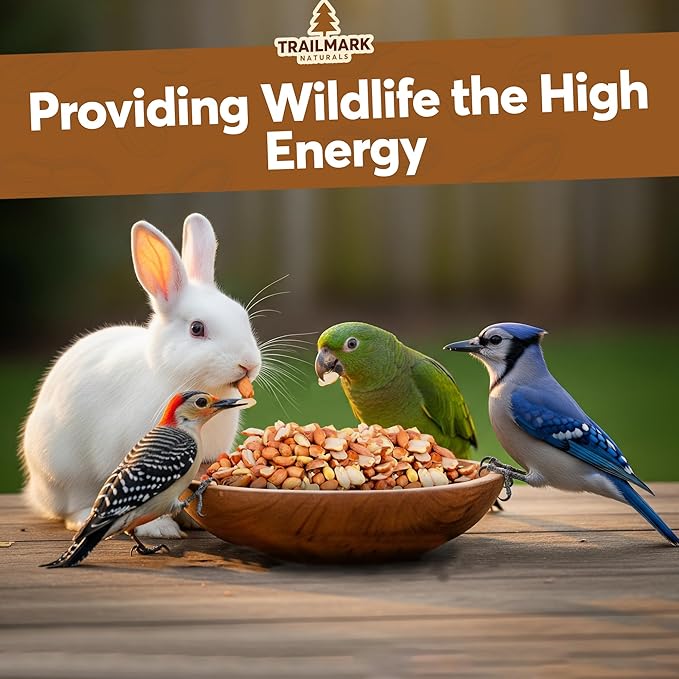 10 LB - Raw Shelled Peanuts For Squirrels, Out of Shell Peanuts For Birds and Wildlife- Squirrel Food, Wild Bird Seed -Grown in The USA