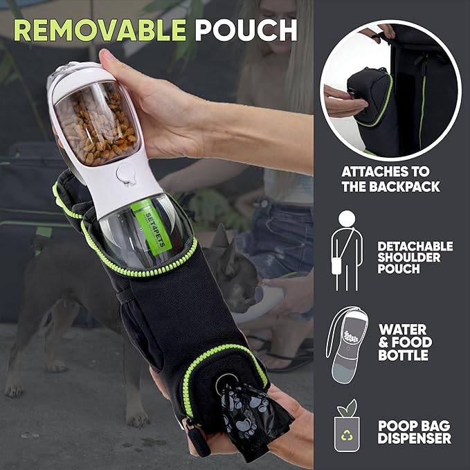 Cat Backpack Carrier & Dog Car Seat for Small Pets Up to 25 lbs - Expandable Cat Carrier Backpack with Safety Leash and Breathable Mesh - Waterproof for Travel - 3 in 1