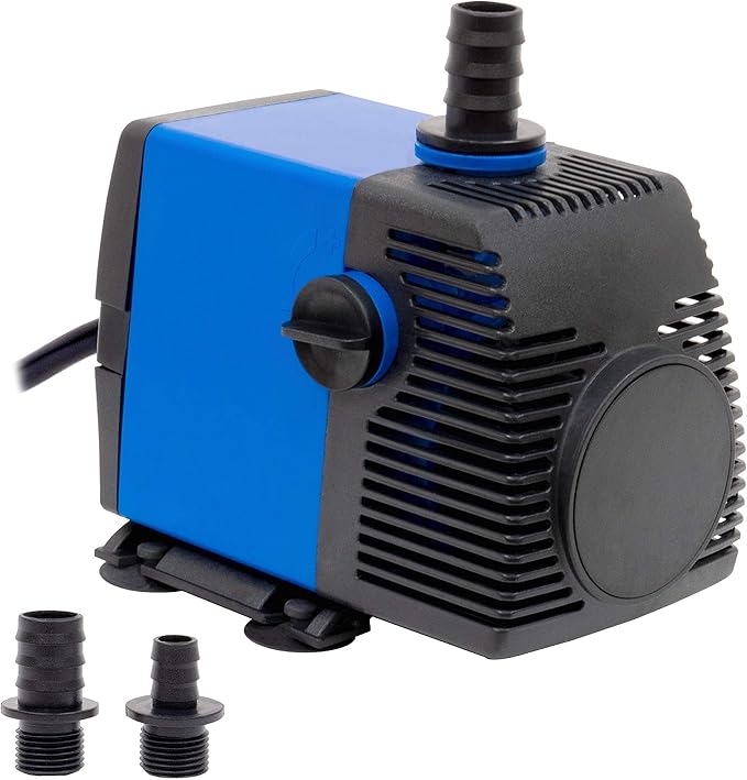 1056 GPH Submersible Water Pump - Adjustable Quite Aquariums, Fountains, Hydroponics, and Pond Pump, 11.5ft Lift, 75W - 3 Pack