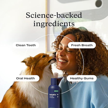 PetLab Co. Cat and Dog Dental Formula, Keep Dog Breath Fresh and Teeth Clean, Supports Gum Health - Water Additive Dental Care Targets Tartar - Packaging May Vary