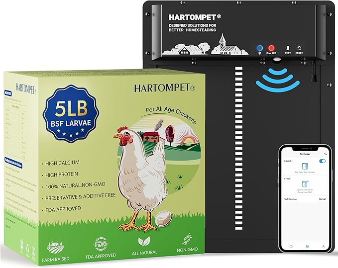 5LB Dried Black Soldier Fly Larvae, Non-GMO & Nutrient-Packed Chicken Feed, Strong Egg Production and Health, Rich in Calcium for Healthy Hens and Ducks, Better Than Dried Mealworms