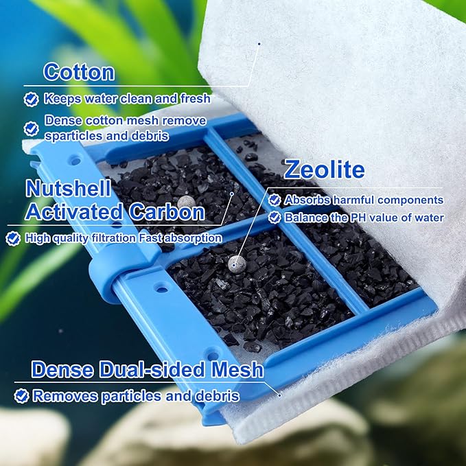 10 Pack Medium Replacement Filters Cartridges for Aqueon QuietFlow,Replacement Filter Cartridges with Aqueon QuietFlow LED PRO Power Filter Size 10