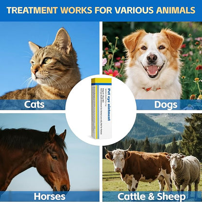 Pet Eye Health Ointment for Dogs, Cats, Cattle, Sheep, Horses, Birds and Puppies, Kitten - 1 Tube 0.35 oz /10g