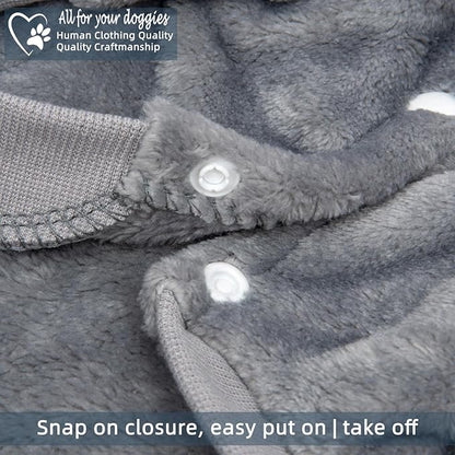 FabriCastle Dog Hoodie Sweater for Small Dogs Boy and Girl, Dog Clothes XS XXS Puppy Sweatshirt, Pet Outfit, Cat Clothing Super Soft Warm Snap On Closure (Light Grey, Small)