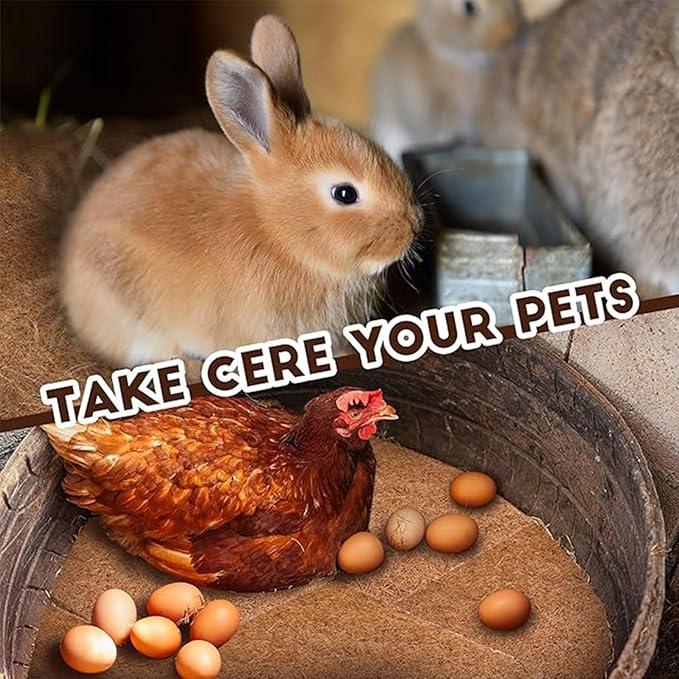 10Pcs Reptile Substrate Mat Carpet Chicken Nest Mat 30 * 30cm Natural Coconut Fiber Pet Mat Substrate Liner Terrarium Planter Liner for Lizard Turtle Snake Gecko Bearded Dragon Tortoise