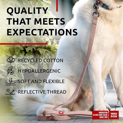 Recycled Cotton Dog Leash Eco-Friendly Alternative to Nylon for Small Medium and Large Dogs - Reflective Strong Dog Leashes for Large Breeds - Puppy Leash
