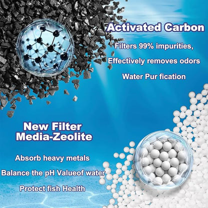 10 Pack Replacement Filter Cartridges Large for Aqueon,Large Filter Compatible with Aqueon QuietFlow Power LED PRO & Power Filter&E Internal Size 40 Canister