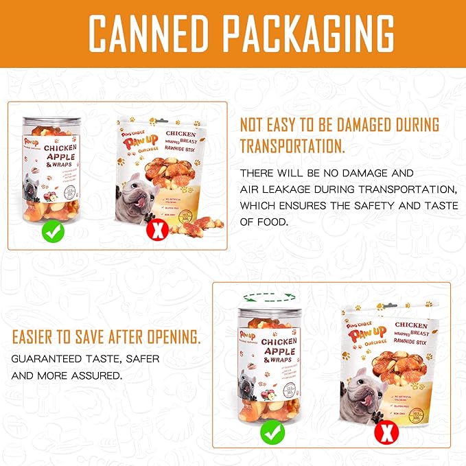 Chicken Sweet Potato Dog Treats, Double Sweet Potato Chews with Taurine, Healthy Pet Snacks for Small Medium Large Dogs, 12.5 oz