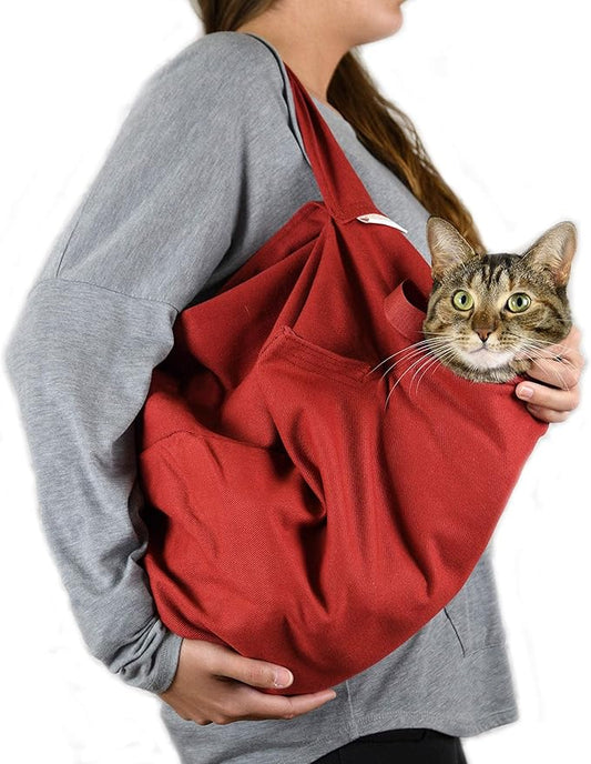 Cozy Comfort Carrier - Extra Large Red Cat Carrier Soft and Pet Carrier for Nail Trimming, Vet Visits, Medication Administration, Dental Care, and Travel