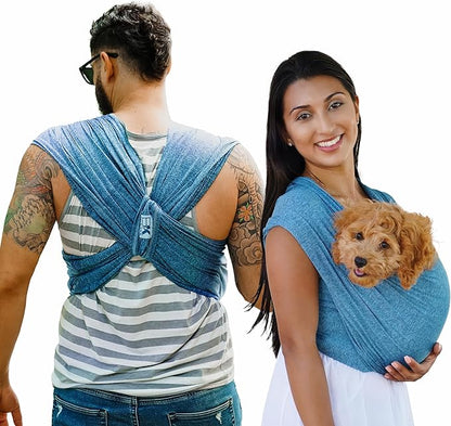 Pet K'tan Dog Sling Carrier: Hands Free for Small Dogs - #1 Pet Travel Accessory & Gift -Bond with New Puppy-Cats & Small Animals- Safe Durable Soft - Anti-Anxiety-Sized for the Human (see size chart)