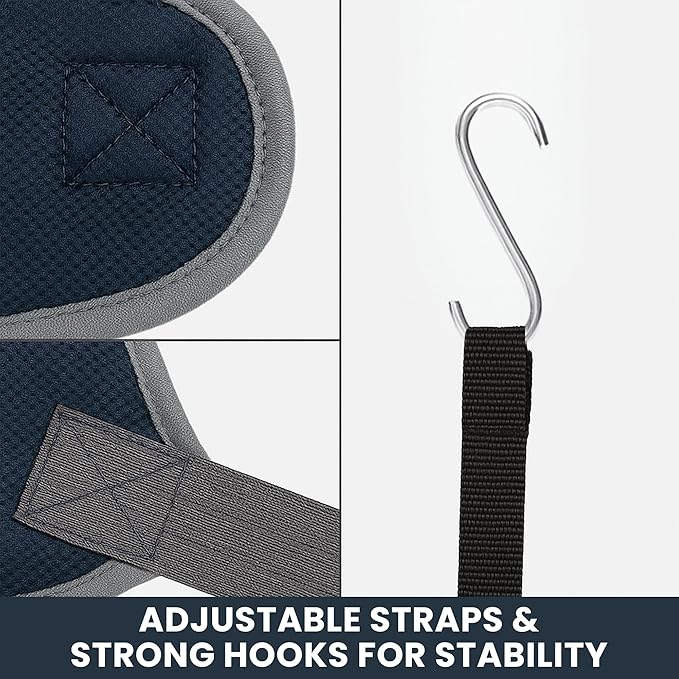 Pet Grooming Hammock Kit for Dogs & Cats - Includes Hammock Harness, Nail Clippers, Nail File, Grooming Glove, Dematting Comb, S-Hooks, Carabiners & Storage Bag for Easy Home Grooming Large (93×56) cm