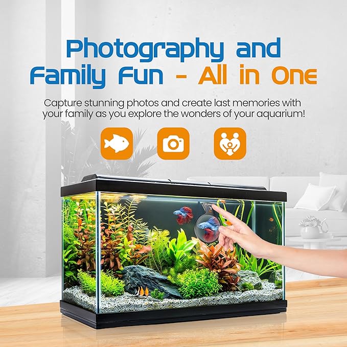 FL!PPER Flipper DeepSee Viewer 3" Nano - Coral and Fish Magnifier for Reef Tank and Freshwater Aquarium Photography and Videography - Magnetic Magnifying Glass