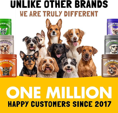 Anal Gland Relief Chews for Dogs Fiber & Digestive Support Supplement Soft Treats for Healthy Bowel & Gland Function Helps Reduce Scooting Promotes Dog Health & Comfort 120 pcs