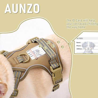 X-Large Dog Harness, No Pull Easy Walker Escape Proof Vest with Handle, Reflective Pet Harness with 2 Leash Clips and 3 Buckles, No Rub No Choke, Newfoundland Alaska German Shepherd Mastiffs, XL