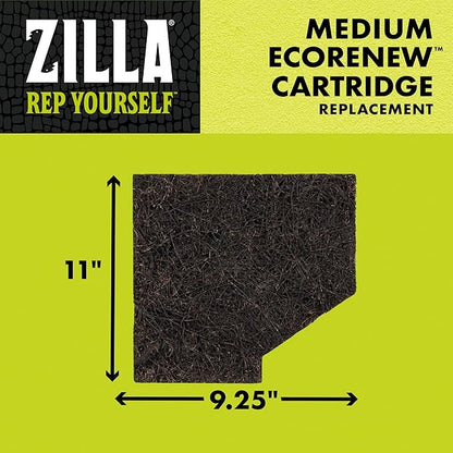 Zilla EcoRenew Filter Cartridges Aquatic Reptile Internal Filter with SmartClean Technology 20G, 3-Pack