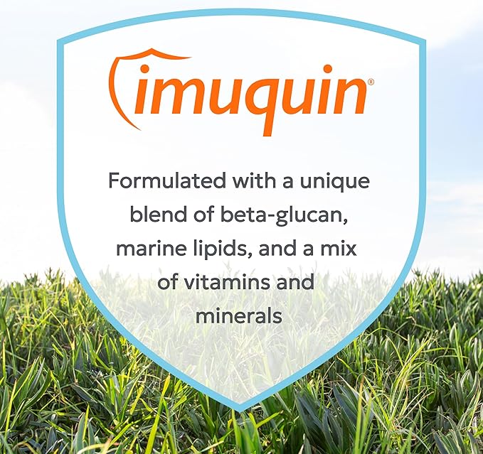 Nutramax Laboratories Nutramax Imuquin Immune Health Supplement Powder for Dogs, with Beta Glucans, Marine Lipids, Vitamins and Minerals, 30 Packets, Updated Version
